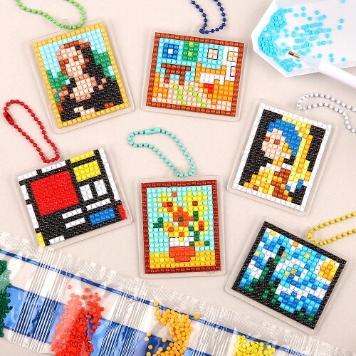 보석십자수 모자이크 픽셀 아크릴 키링 diy 열쇠고리 도안 만들기 키트 1,980원