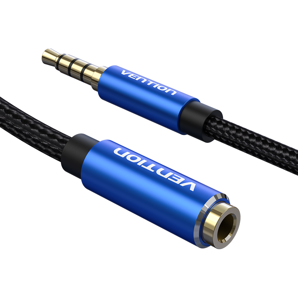 벤션 4극 TRRS 스테레오 AUX 연장케이블 블루, BHC, 3m, 1개 9,900원