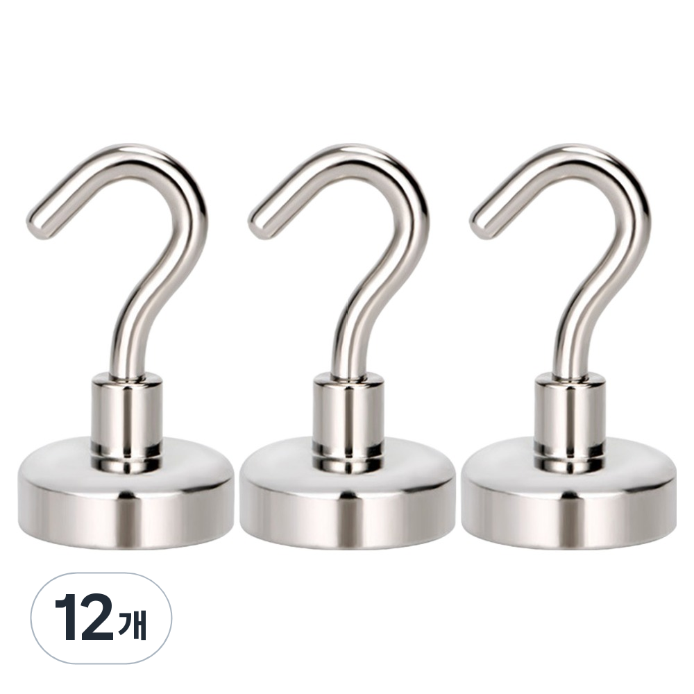 라라공방 네오디움 초강력 고리자석 후크 32mm, 단일 색상, 12개 31,840원