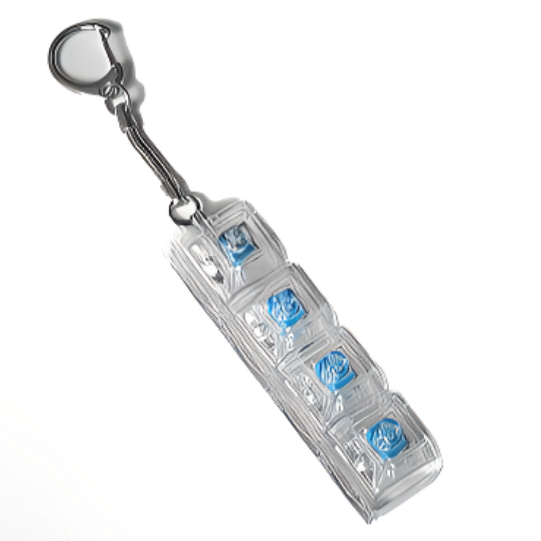 LED 키캡 키링 키보드키링 기계식 딸깍이 청축 라이트 클릭커 키홀더 투명 클리어키캡, 1개, 클리어키캡링 6,900원