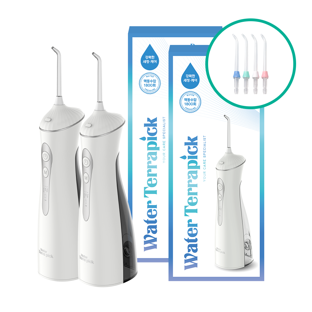 [치과공식납품] 닥터대니 워터테라픽 구강세정기 무선 휴대용 가정 치아 치간 물치실 세척기 세정기 잇몸 케어 관리 117,600원