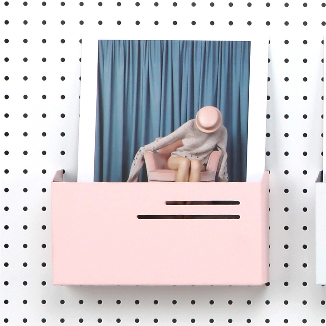 타공판닷컴 원터치 포켓 선반 중 22 x 12 x 6 cm, 1개, 핑크 9,990원