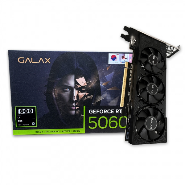 갤럭시 갤럭시 GALAX 지포스 RTX 5060 BLACK D7 8GB LP 662,510원