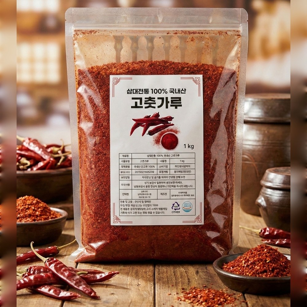 고추가루 100프로국산 3대째고집 HACCP인증 햇고춧가루 굵은가루 보통맛 21,000원