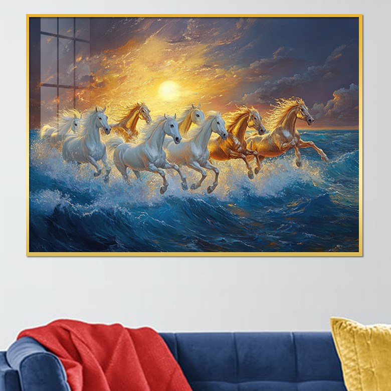 아트블루 승진 출세 합격 풍수지리 야생 말그림 돈 들어오는 럭셔리 액자 68,900원