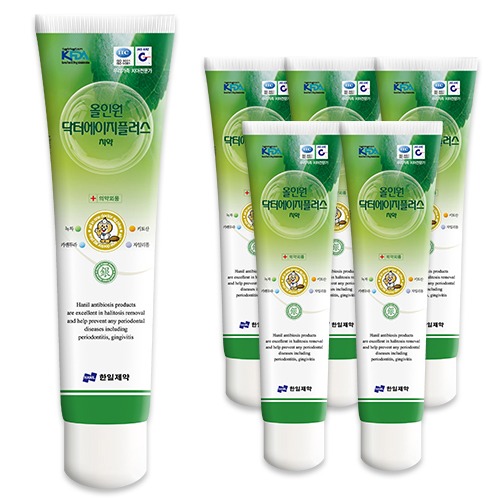 올인원 닥터에이지플러스 구치케어 치약, 150g, 6개 15,800원