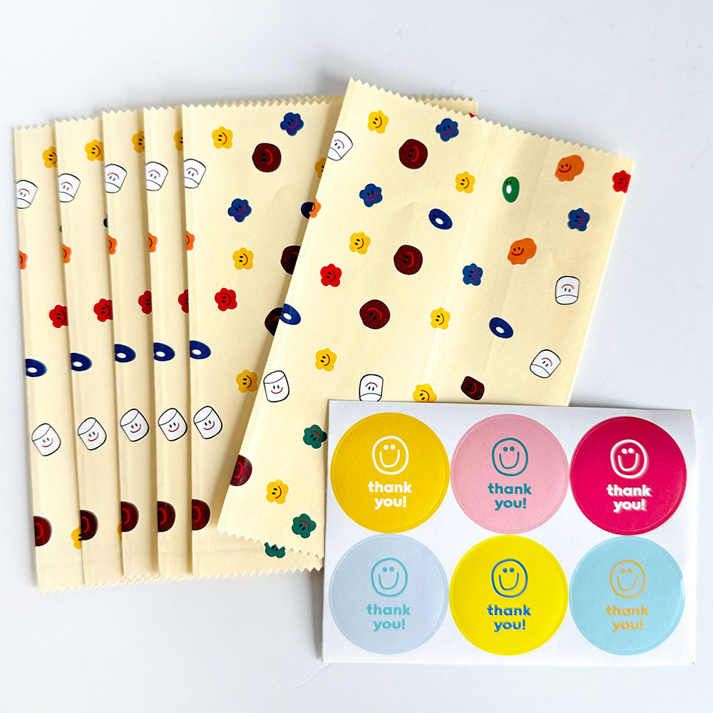 구디백 종이봉투 답례품 포장봉투 30장 스티커 포함, 30개, 노랑 11,900원