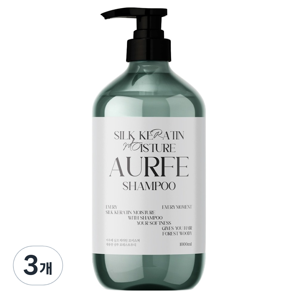 아우페 실크 케라틴 모이스처 샴푸 포레스트우디향, 1L, 3개 25,340원