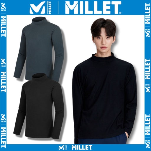 (매장정품) 밀레 MILLET  남성 후라이스 랑도네 하이넥 티셔츠 'MVTFT422' 정상가 : 89000원 #양면기모 #폴라티 #반폴라 #간절기 #겨울 #이너웨어 #스탠다드핏 44,000원