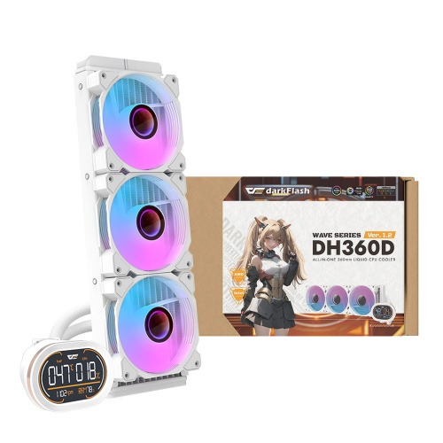 다크플래쉬 darkflash WAVE DH-360D ARGB 화이트, 1개, 화이트, 선택하세요 95,500원