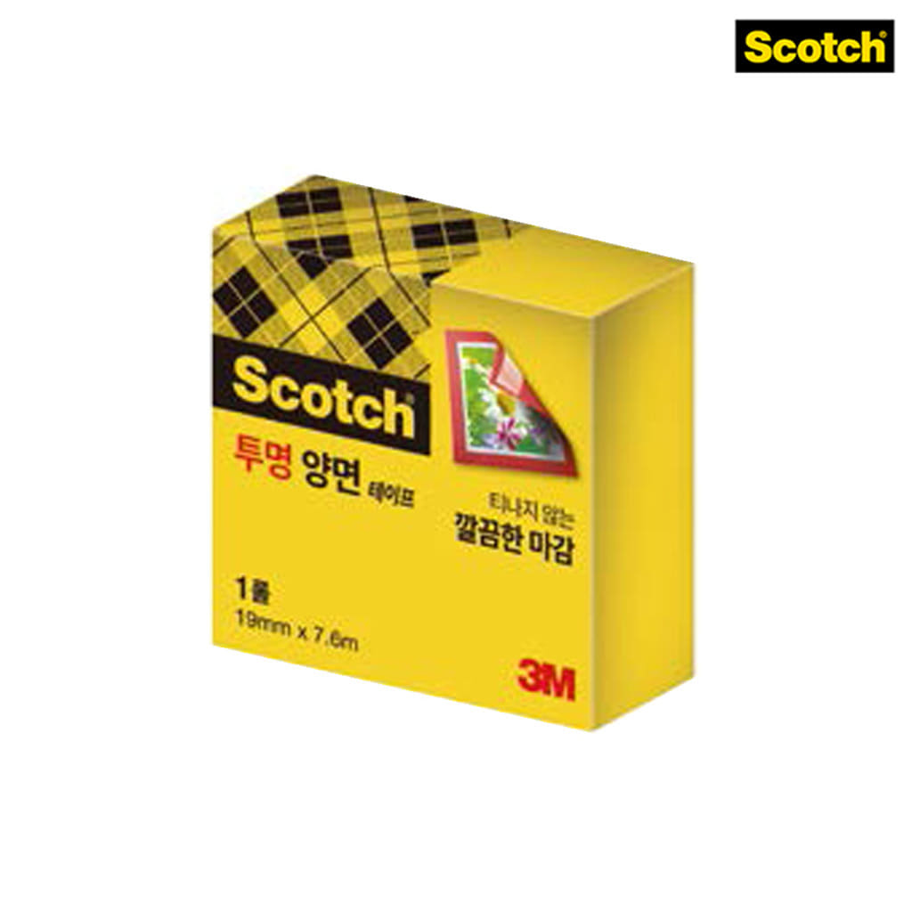 3M 스카치 투명 양면 테이프 리필 665R 18mmX7.6M 3,640원