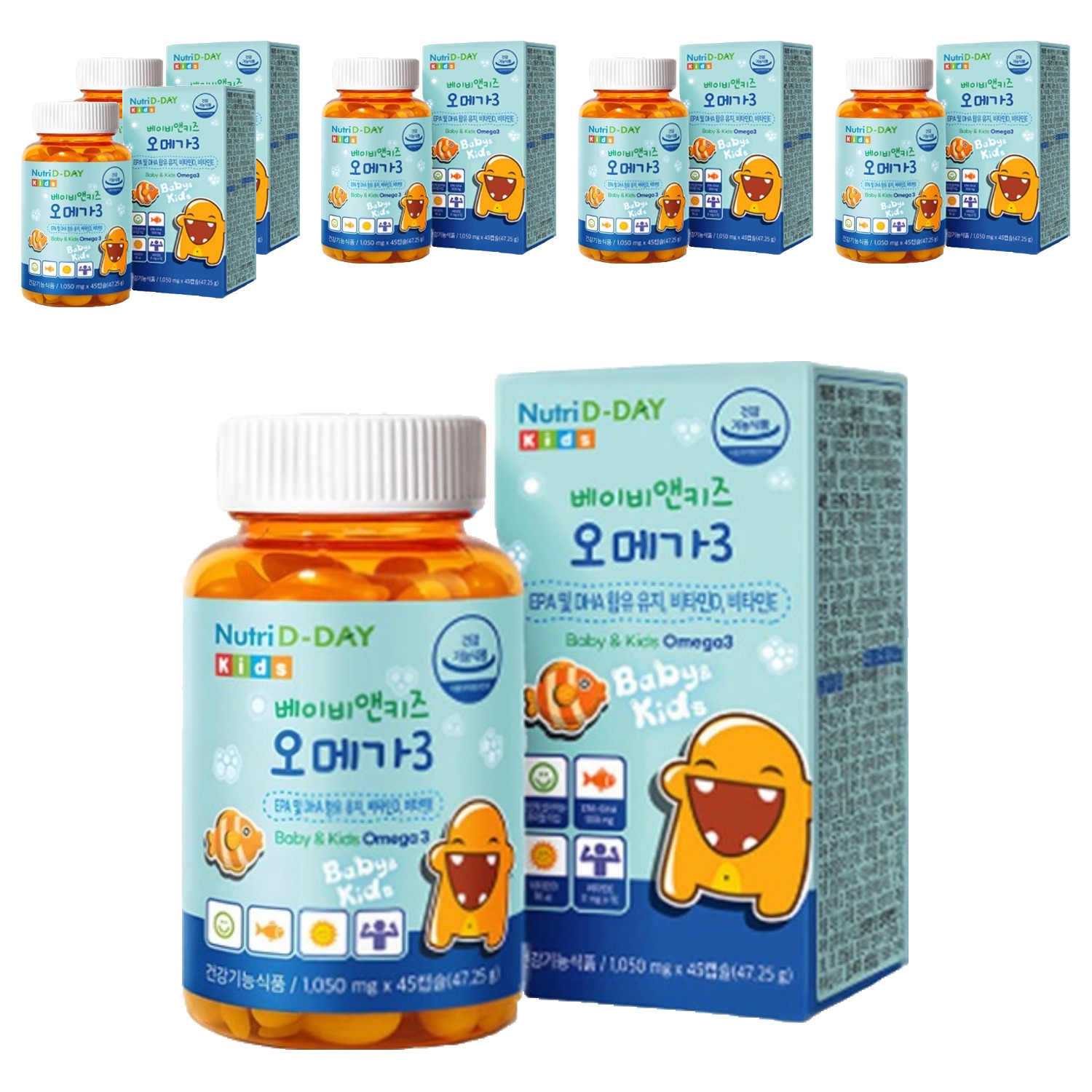 뉴트리디데이 베이비 앤 키즈 오메가3 츄어블 영양제, 45정, 6개 80,310원