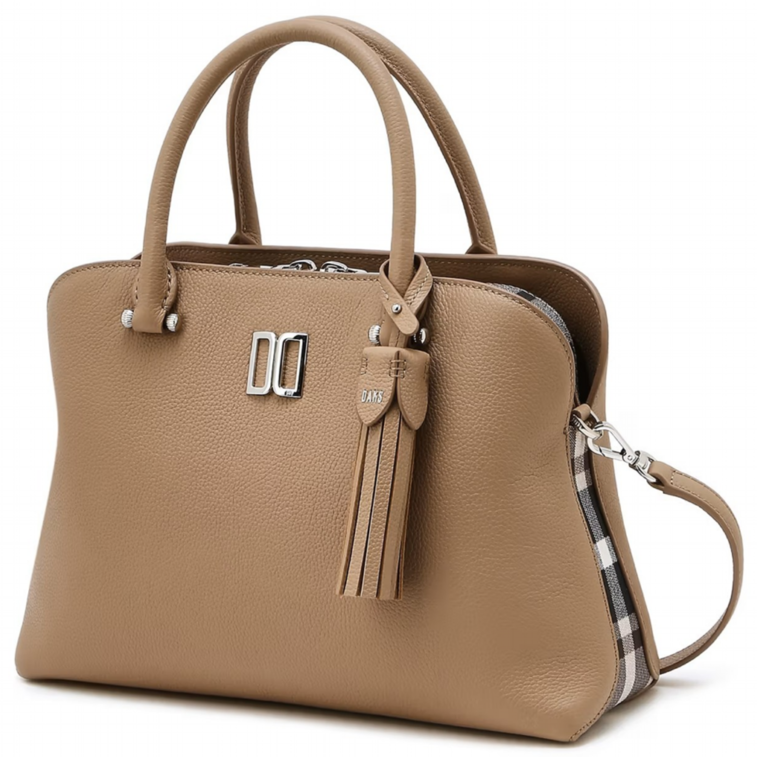 닥스 ACC [선물추천][신상품BEST] 베이지 DD로고 가죽 토트백 M 455,000원