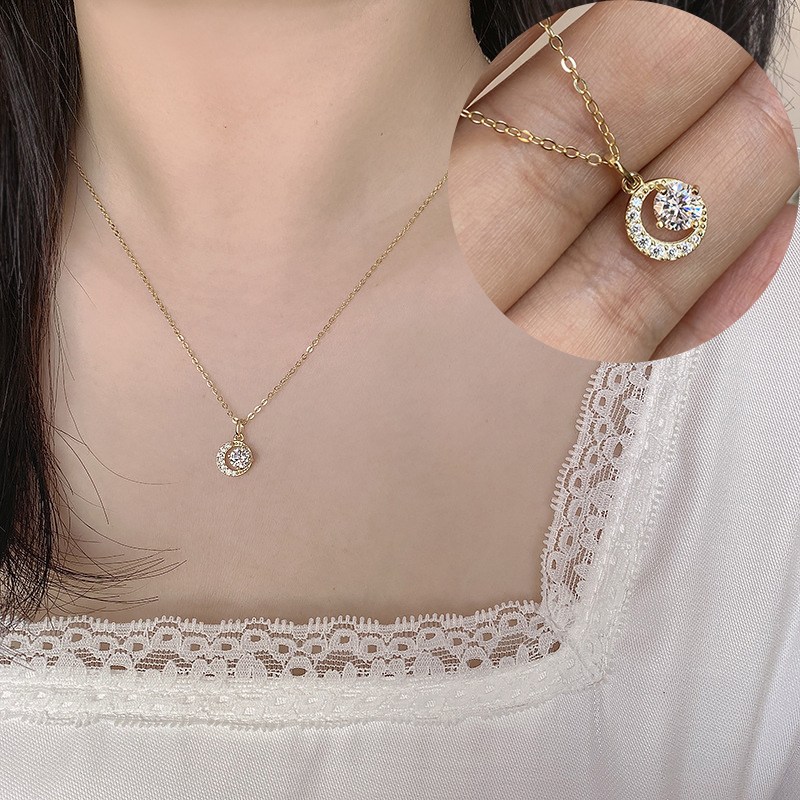 NXNA  S925 도금14K 달 생일선물 여친추천 목걸이 GRA인증서 엑설런트등급   5A 모잠비크  XYL-XL004 90,120원