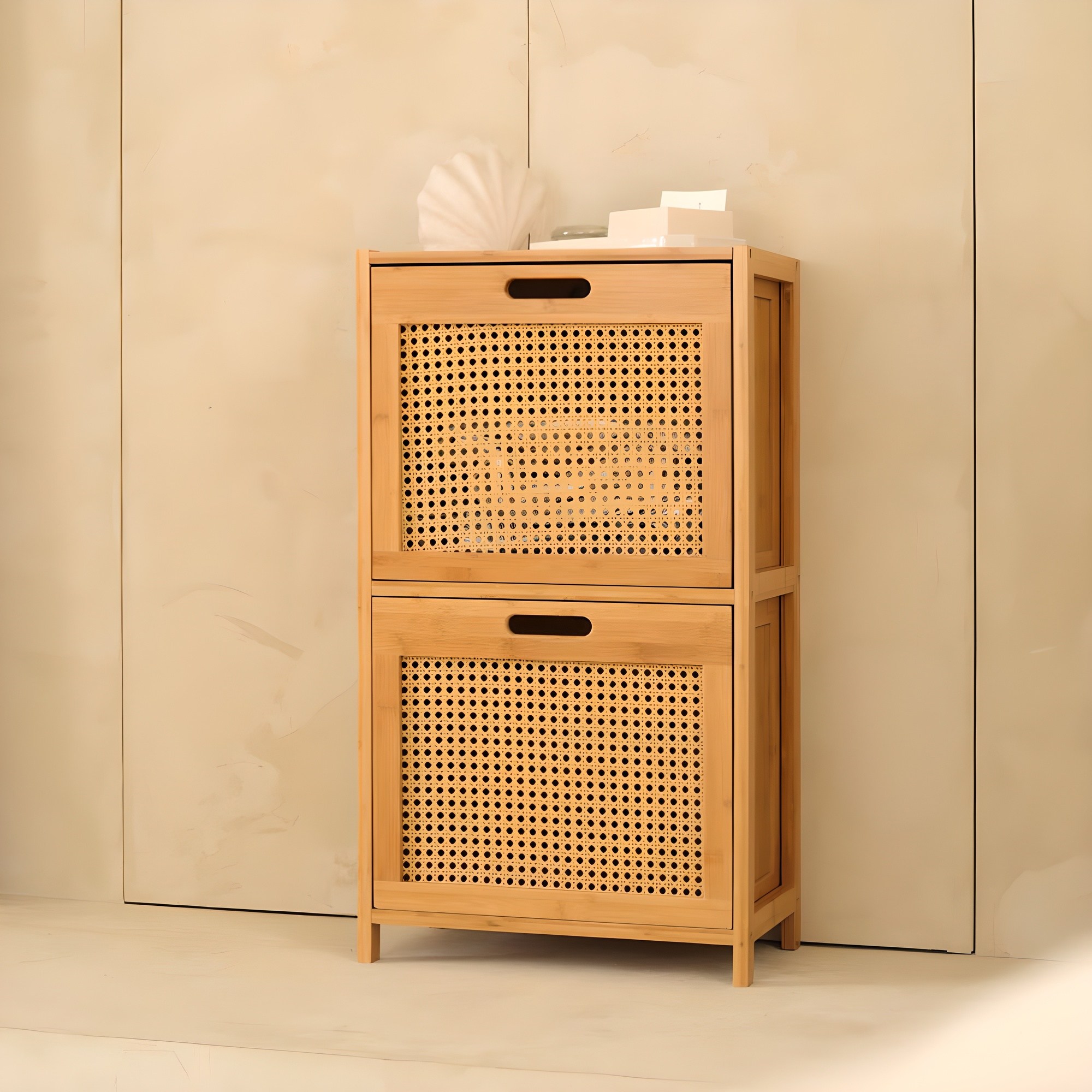 하우스레시피 뱀부 케인 2단 수납장 61,960원