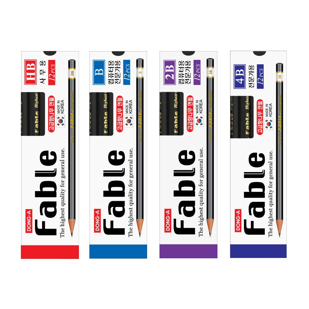 동아연필 파블연필 1타12개/고급향나무 전문가용연필, 4B 3,900원