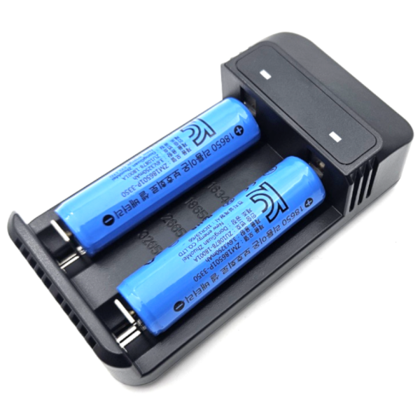 18650 리튬이온 배터리 충전기 세트 2구 USB C-Type 3000mAh 배터리 포함 15,000원