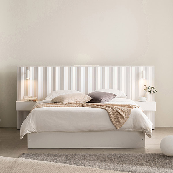 [5만원 즉시할인][스칸디아]에센셜 슈퍼싱글&퀸&킹&라지킹 템바보드 LED 호텔 수납침대 + 30T 프리미엄 독립 매트리스 포함 669,000원