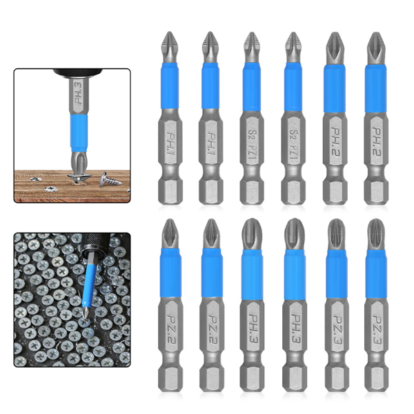 라인테크 십자 비트 미끄럼방지 비트 50mm 12P  자석 십자 비트 8,000원