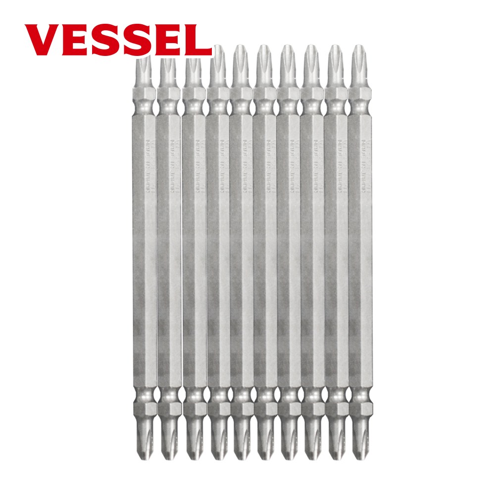 베셀 VESSEL BW-513 도금비트날 십자 2x110mm(+) 10개입 슬렌더 비트 드라이버비트 26,260원