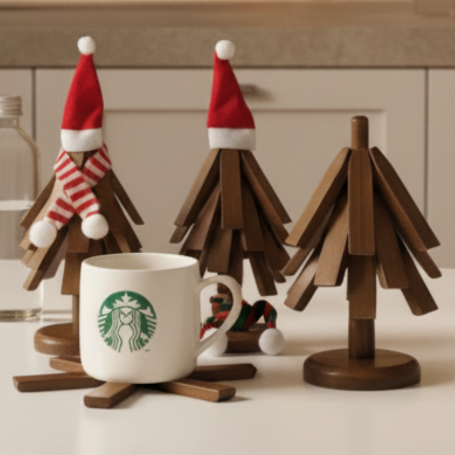 까사리꼬 우드무드 크리스마스 트리 냄비받침 18,450원