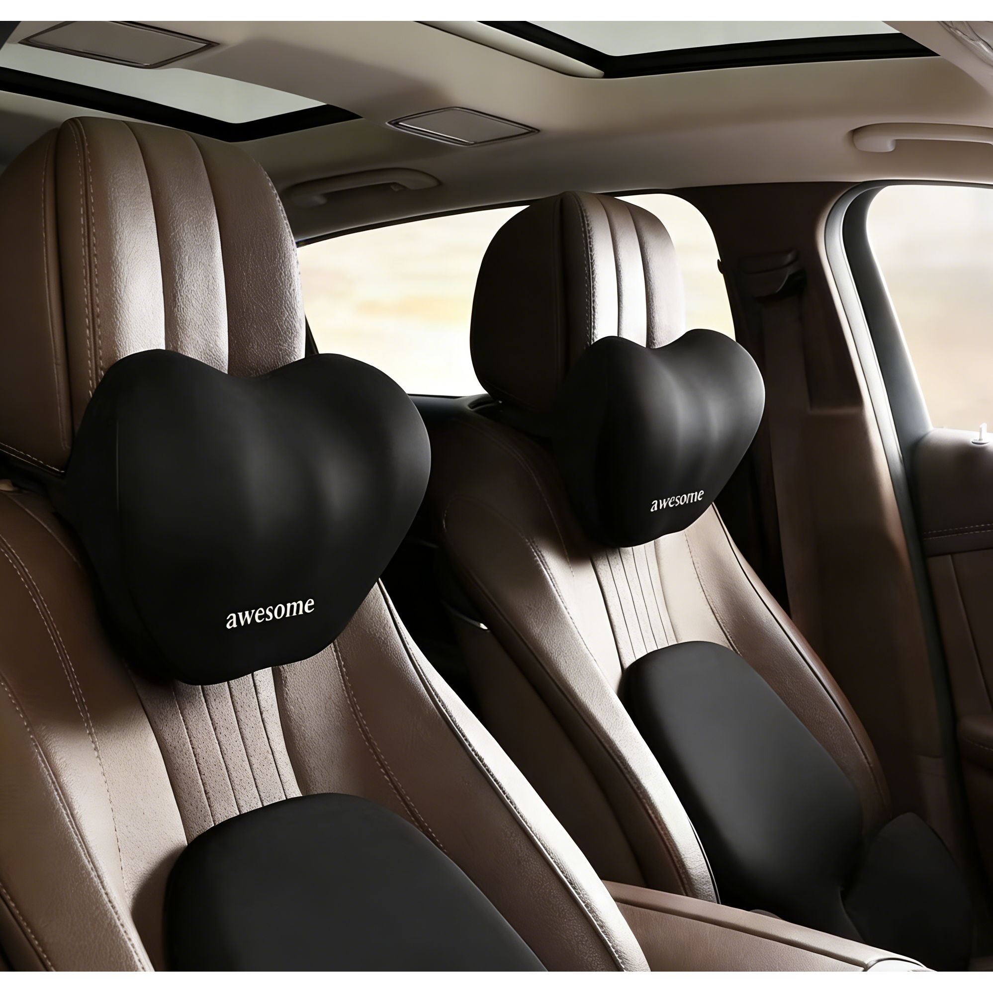 Whh 차량용 가죽 목편한 프리미엄 세이프레더넥 가죽 목쿠션 14,280원