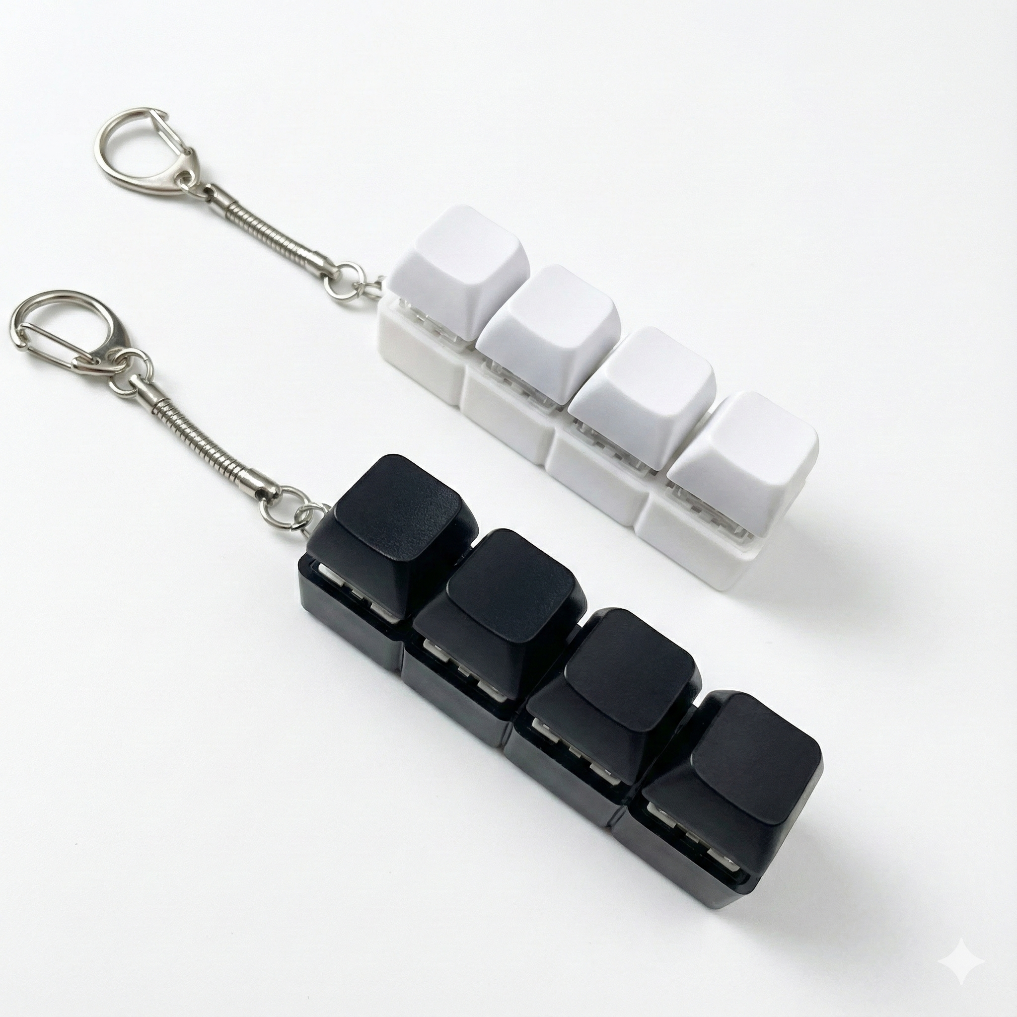 기계식 키보드 감성 키캡 키링, 데일리 포인트 아이템, 1세트, 화이트&블랙 12,900원