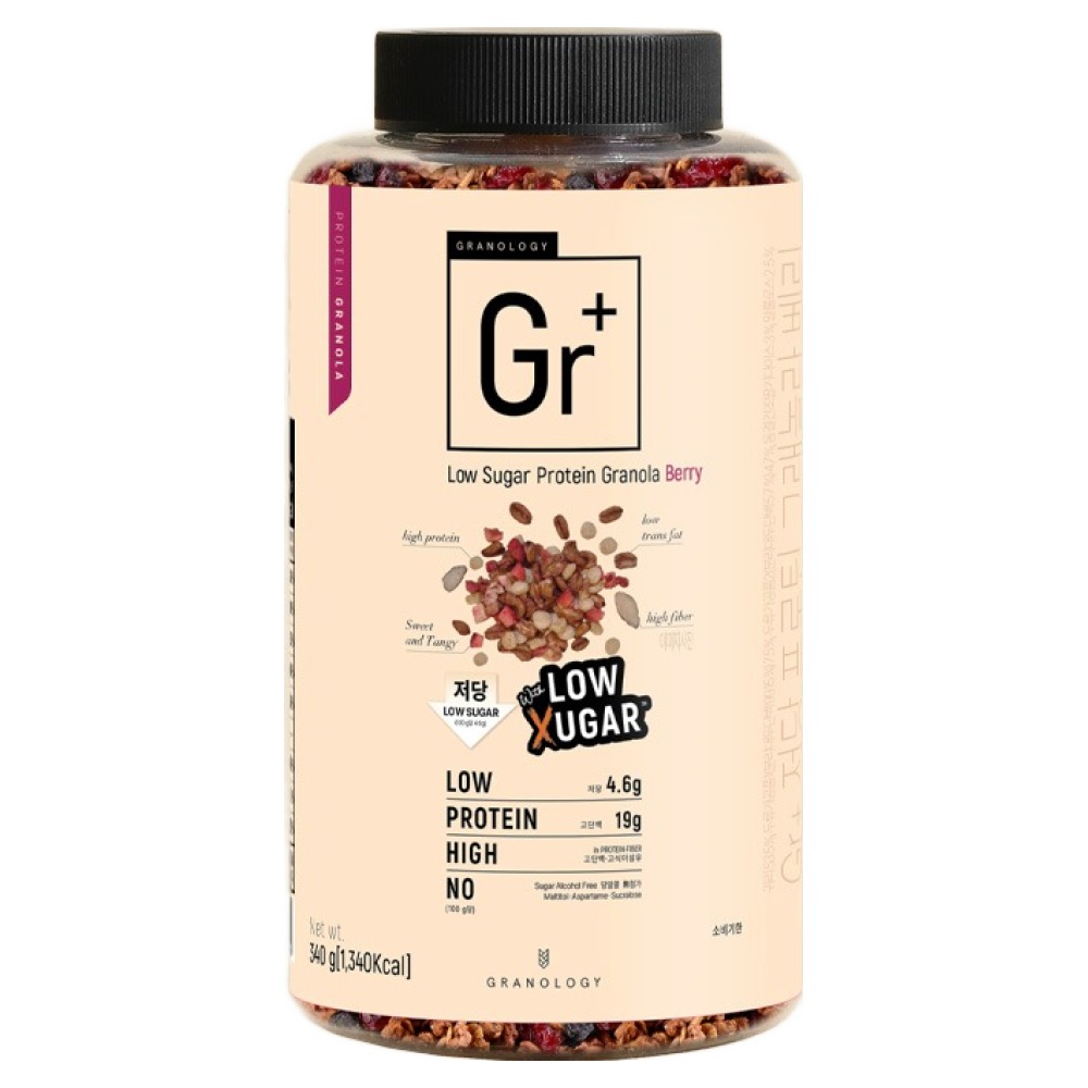 그라놀로지 Gr플러스 저당 프로틴 그래놀라 베리, 340g, 1개 24,900원