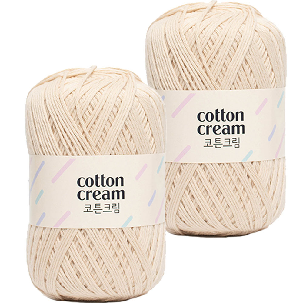 yarna 코튼크림 뜨개실 70g, 802 크림베이지, 2개, 현재가 9,500원