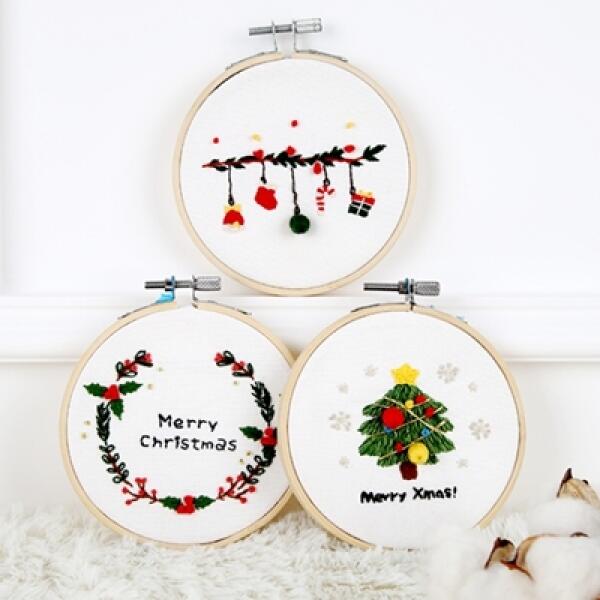 아트박스/101도 프랑스자수 DIY세트 겨울시리즈 크리스마스 5,500원