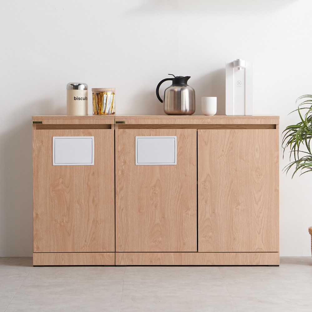 파인 정수기 분리수거함(400 1구+800 1구)+휴지통 2개 증정, 오크 195,800원