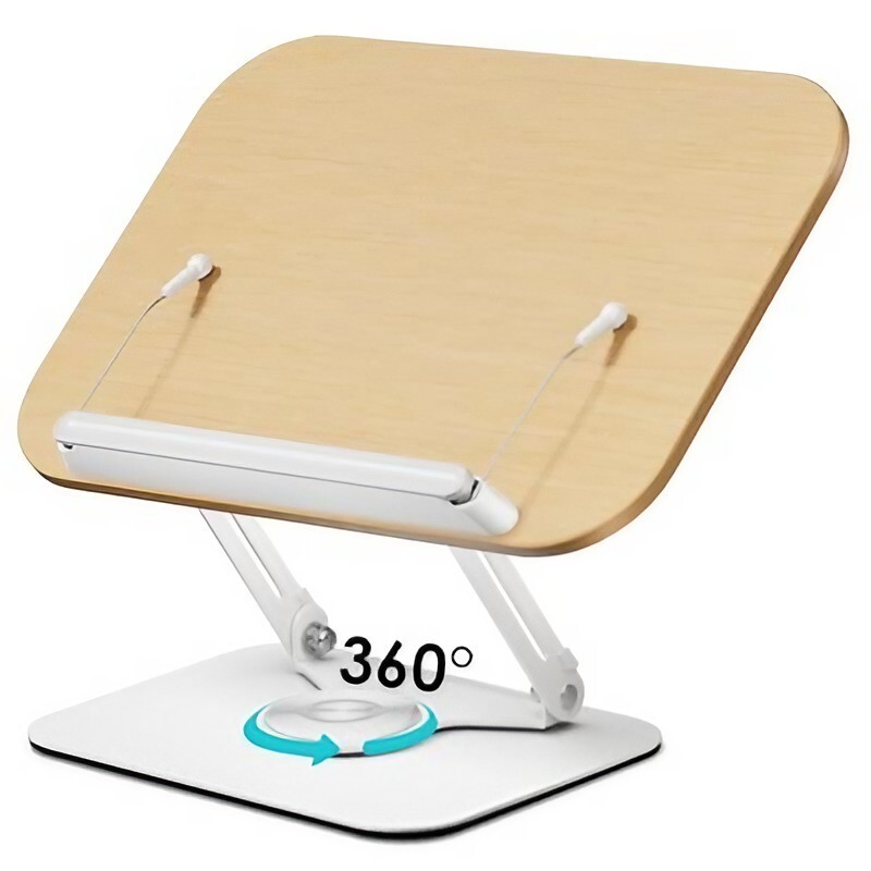 노르딕스타 360도 회전 원목 독서대 높이조절 접이식 책거치대 중형 28,400원