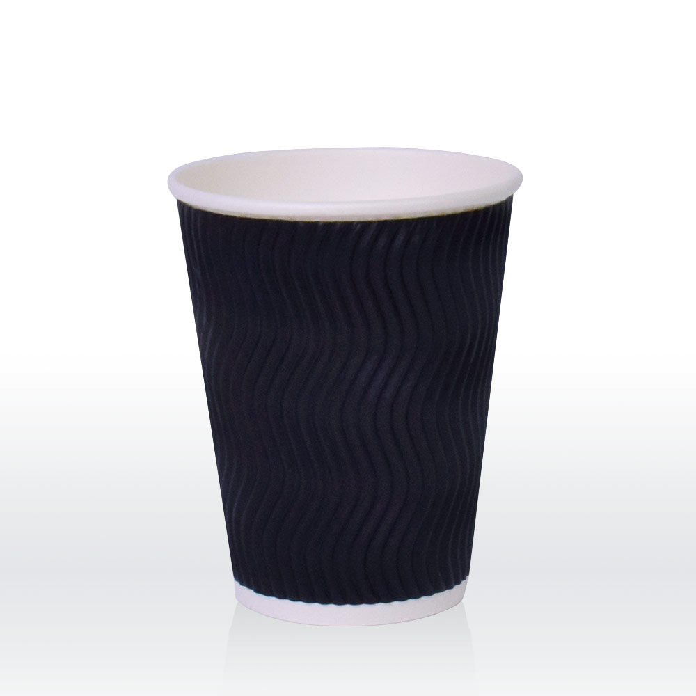 [박스] 3중 단열 종이컵 웨이브 블랙, 500개 52,250원