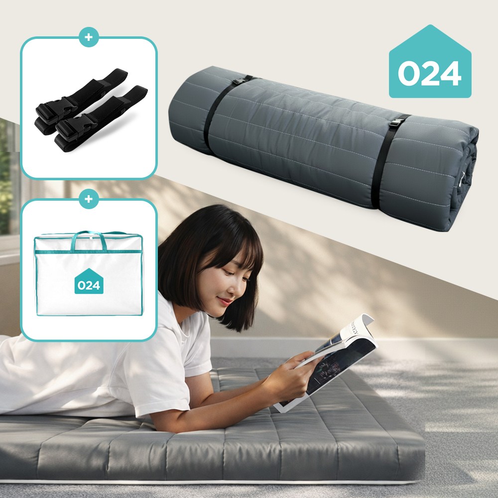 (당일출고+무료반품) 024홈 원룸 침대 바닥 토퍼 접이식 매트리스(보관가방 리뷰 이벤트) 75,800원