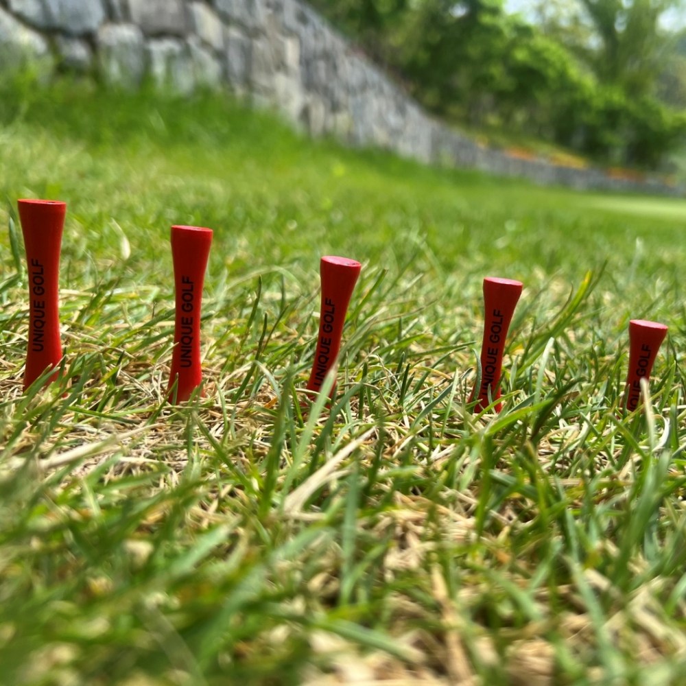 유니크골프 높이조절 티꽂이 골프용품 대나무 롱 숏 우드티 나무티 30개 1세트, 1세트, 레드 7,000원