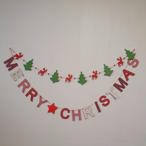 늘솜아뜰리에 루돌프&트리 가랜드/메리 크리스마스 가랜드 2종세트 크리스마스장식 벽트리 26,000원