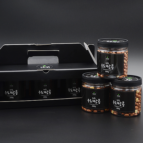 소콩달콩 제주우도땅콩3종세트(200g*3개),선물박스포장,제주현지식품가공업체 땅콩, 3개, 200g 48,000원