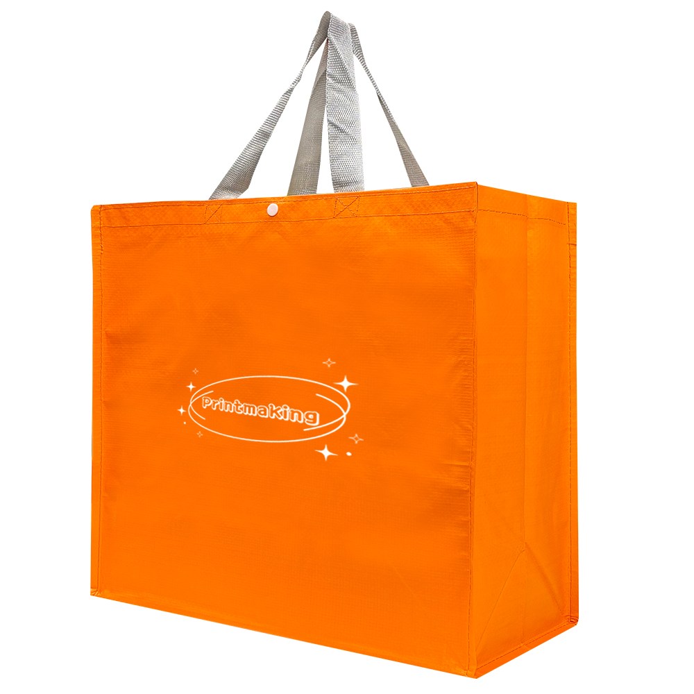 100개세트 아트퓨어 장바구니 타포린 중형 인쇄무료 분리수거 장바구니 코스트코가방 에코백 리유저블 쇼핑백, 100개, 오렌지x바닥보강없음x인쇄있음(19x8cm사이즈) 177,000원