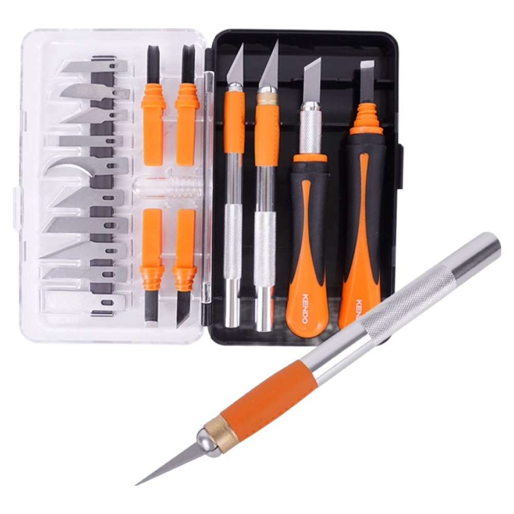 켄도 정밀 조각도 칼날 18종 + 자루 4종 세트 80206 20,000원