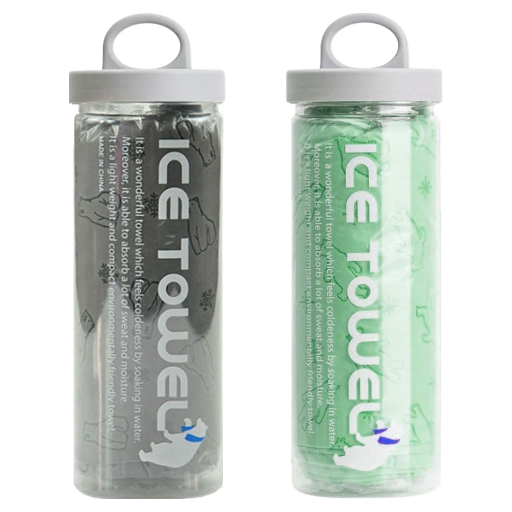 원이네 곰돌이 아쿠아 습식타월 대형 2종 + 보관케이스 2종 세트 85 x 33 cm, 그레이 + 민트, 1세트 9,900원