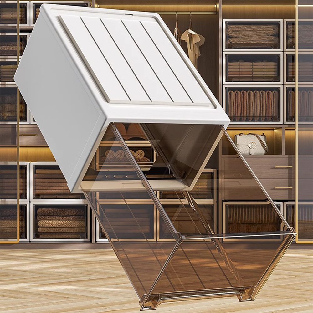 보리보 리빙박스 플라스틱 옷장 수납정리함, 1개, 브라운 29,800원