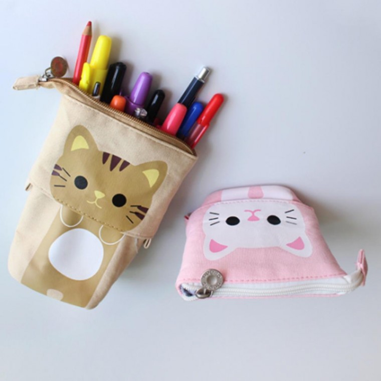 필통 예쁜 귀여운 준비물 캐릭터 파우치 스탠딩 봉제 입학선물 신학기 2종 스탠드 갓샵 동물 고양이 세우는 22,390원
