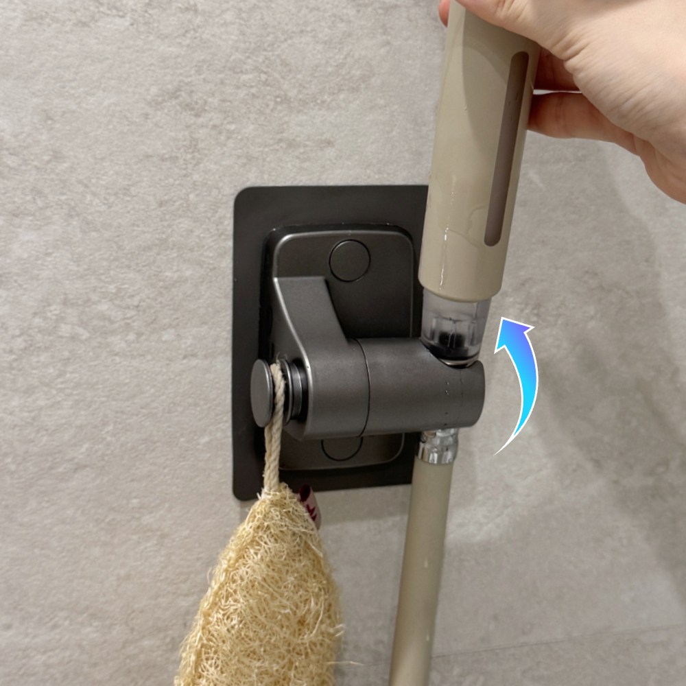 브릭오유 3세대 샤워기 거치대 360도 각도조절 무타공 12,800원