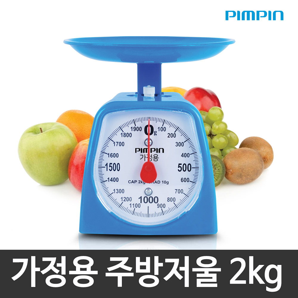 핌핀 아날로그 주방저울 PKS-2000 블루, 2개 17,400원