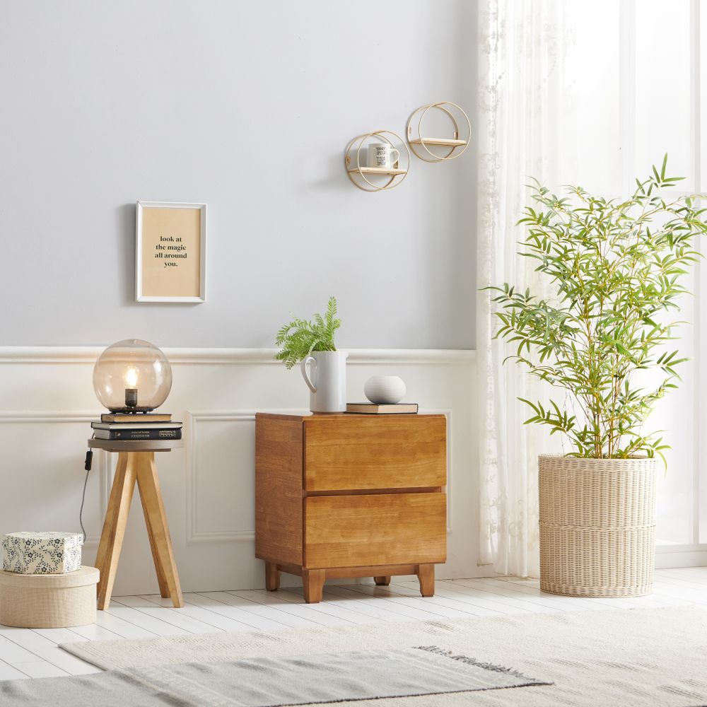 프린홈 레올 고무나무 원목 컴팩트 2단 서랍장 129,000원