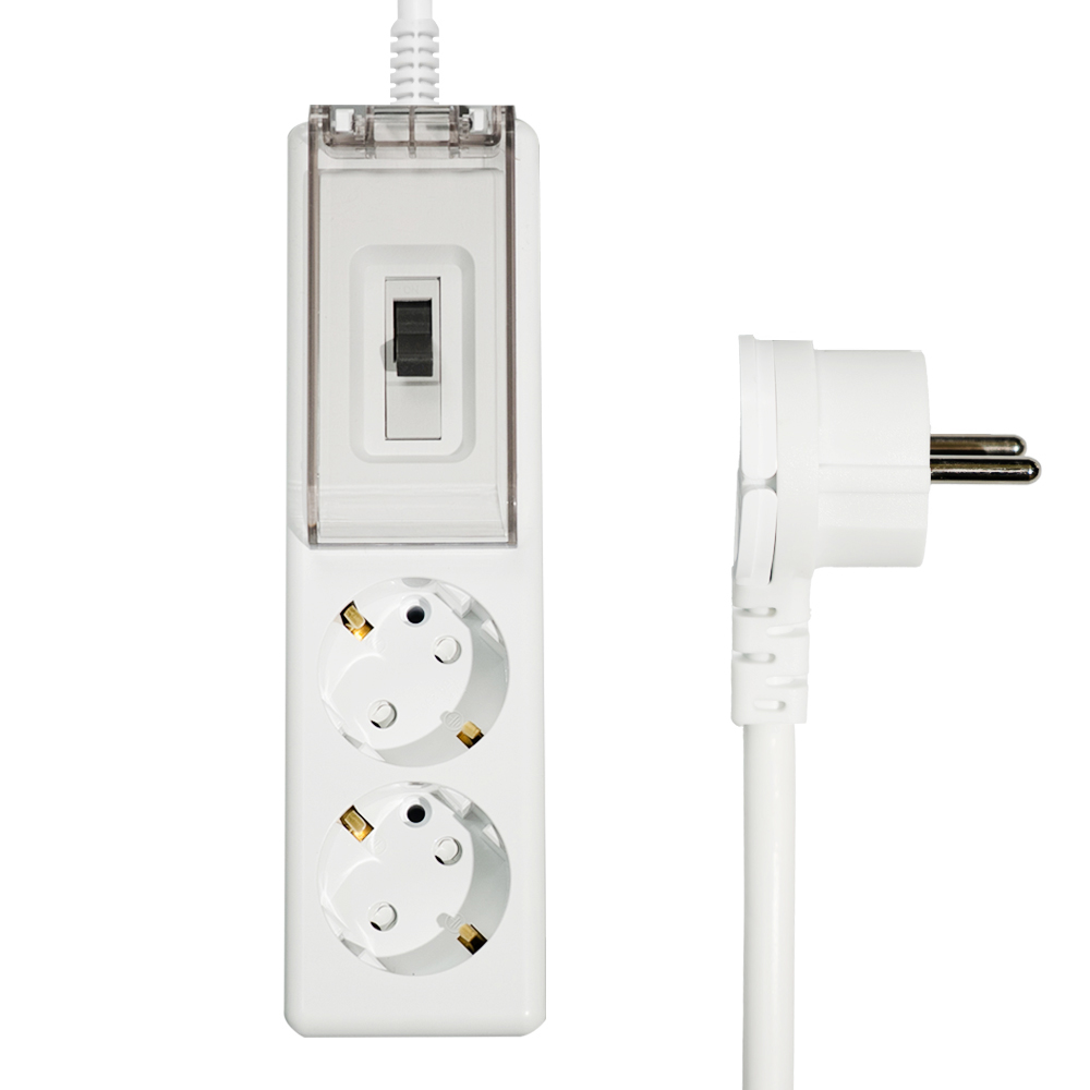 써지오 고용량 납작 슬림 안전 멀티탭 2구 DH-3029-BM, 1.5m, 화이트, 1개 15,900원