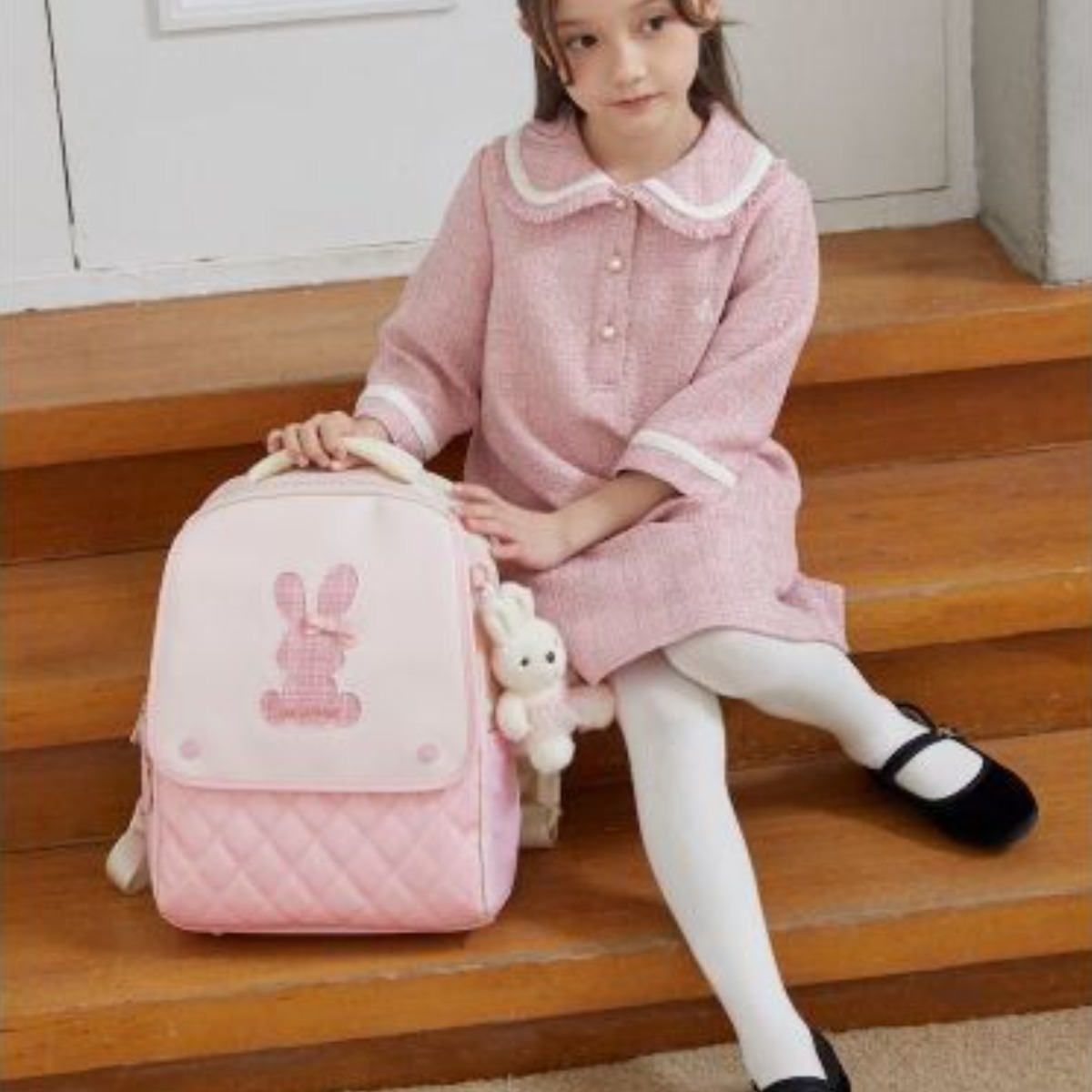 [국내백화점]  빈폴키즈 빙키 여아 사첼 책가방 세트 라이트 핑크 신학기 281,930원