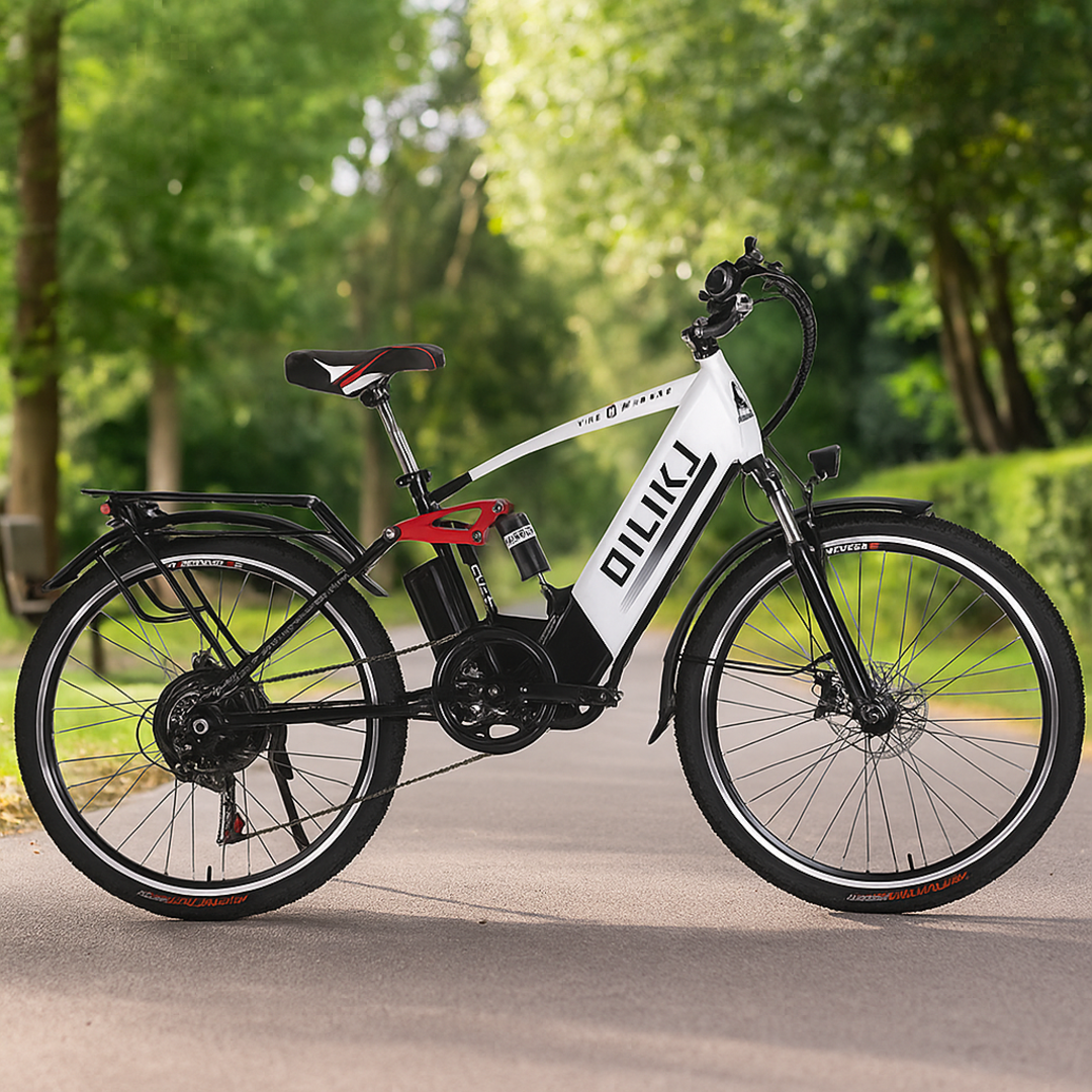 Javellokick 산악 전기자전거 MTB 26인치 성인용 전동 출퇴근 리튬 배터리 산악용 자전거, 화이트, 알루미늄 합금 724,900원