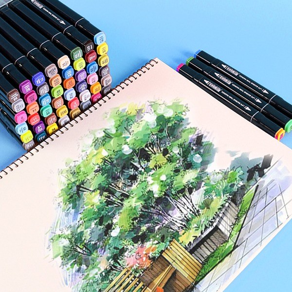 (바오밥) 트윈마카 (옵션) 터치 디자인 칼라 마커, 48색(부직포케이스) 8,200원