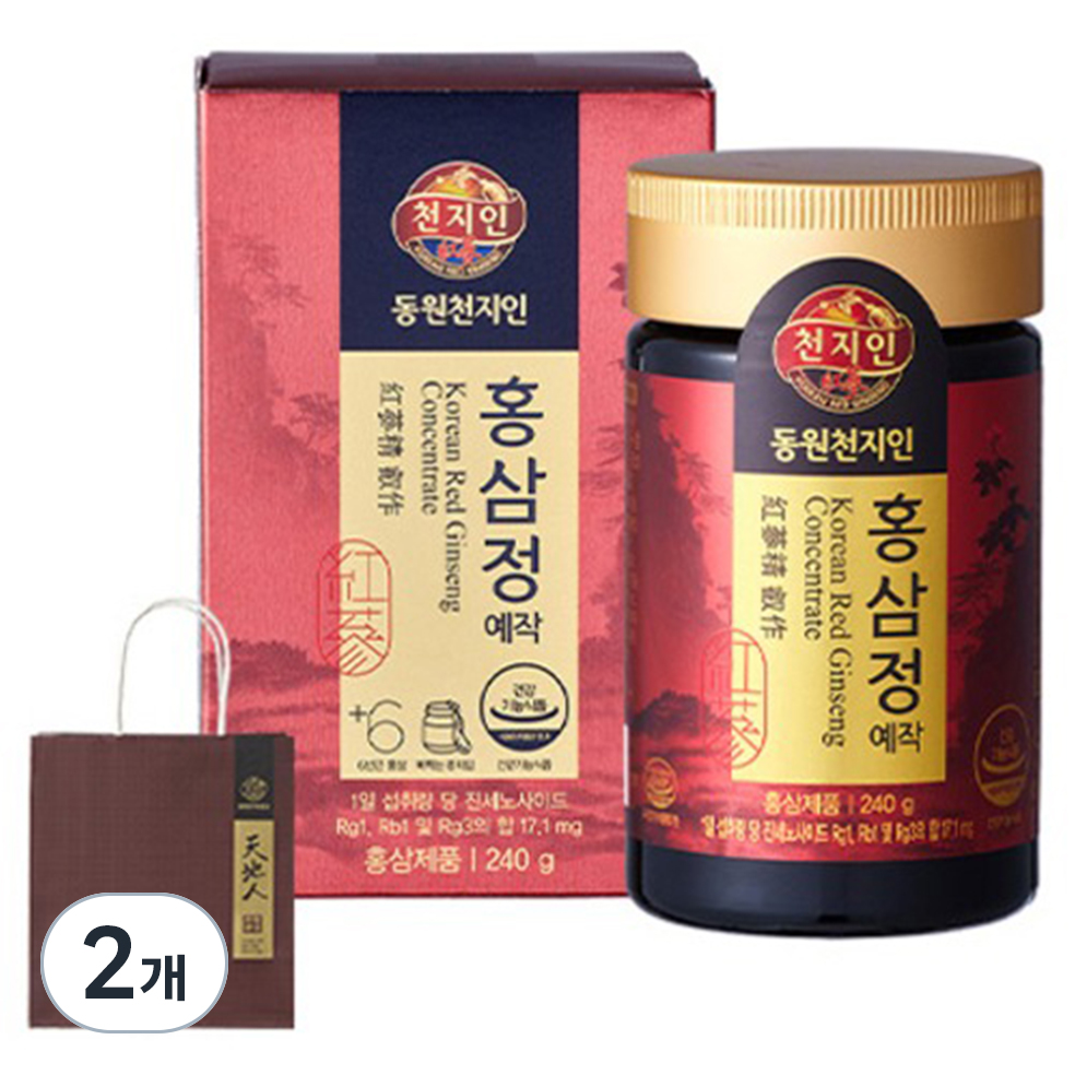 천지인 홍삼정 예작 + 쇼핑백 157,000원